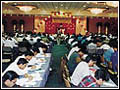 A view of Satsang exams, used to hold every year at 980 Centers  worldwide