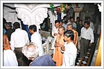 Devotees perform pradakshina