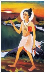 Nilkanth dressed in a loincloth and waist-cloth