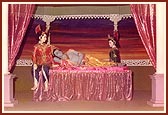 Prior to the Mahabharat war, Duryodhan and Arjun came to Krishna. The former asks for the army and Arjun asks for Shri Krishna