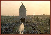 The Akshar Purushottam Mandir was the principal landmark of the festival ground