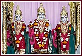 Aksharbrahma Gunatitanand Swami, Bhagwan Swaminarayan and Shri Gopalanand Swami, Amdavad