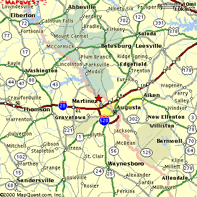 Augusta Direction Map