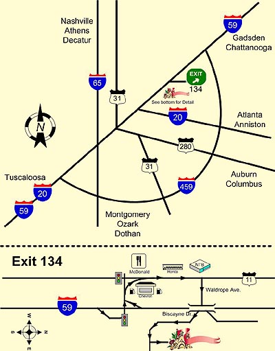 Birmingham Mandir Direction Map