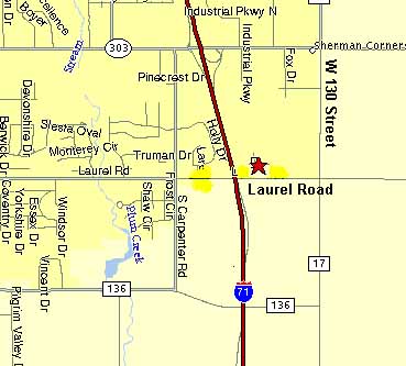 Cleveland Mandir Direction Map
