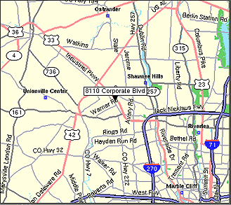 Columbus Direction Map