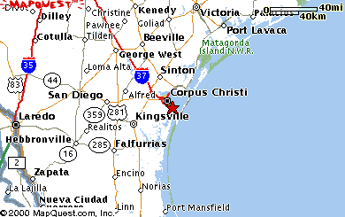 Corpus Christi Direction Map