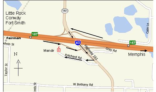 Little Rock Direction Map