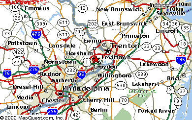 Philadelphia Direction Map
