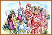 Gunatitanand Swami with his group of saints