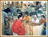 Members of the  women's wing spent months in polishing the stones