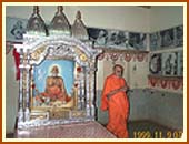 Pradakshina in the room where Yogiji Maharaj used to reside