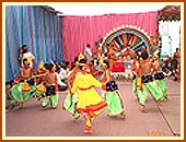 Young balaks celebrate the first day of the new year as Shishu Din by presenting a dance