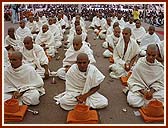 Thirty-five prshads awaiting Bhagwat (saffron) diksha