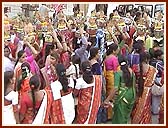  Women carrying Kalashes during the nagar yatra