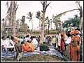 Sadhus perform the Shilanyas Ceremony at Chakuliya