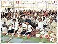 Devotees participate in the Shilanyas Ceremony in Auckland