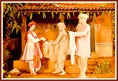 Dharmadev rejoices the birth of Ghanshyam by offering donations to pundits and brahmins 
