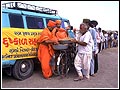 Sadhus distribute  Sukhadi to the needy, Jamnagar district