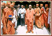 The open area outside the small, nondescript house where Shastriji Maharaj had stayed and appointed Swamishri as president