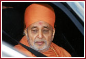 His Divine Holiness Pramukh Swami Maharaj, Spiritual leader of the BAPS, arrives at the UN Headquarters