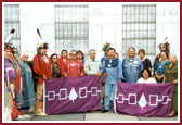 Delegation of Red Indians at the UN for the Peace Summit