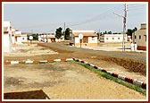 A view of the village showing the houses and road layout