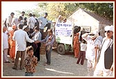 Arriving the affected village