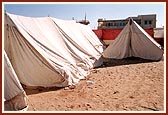 Tents being erected