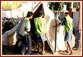 Tents being erected