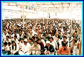 Devotees during the morning puja