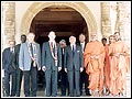 The Israeli ambassador in front of the Swaminarayan  Mandir, Nairobi