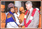 Meeting some of the earthquake victims to whom BAPS brought relief and rehabilitation