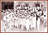 Sadhus during the Nagar Yatra