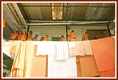 Swamishri in the old Mandir complex