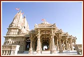 Th filigreed arches and delicately carved pillars enhance the pure spirituality of the mandir