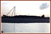 Construction site of Akshardham monument , New Delhi