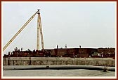 Construction site of Akshardham monument , New Delhi