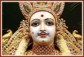 Shri Ghanshyam Maharaj beautifully adorned for the festive occasion