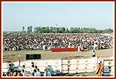 More than 100,000 devotees at the celebration venue 