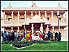 Devotees begin the Rathyatra procession from the Shri Swaminarayan Mandir, Auckland