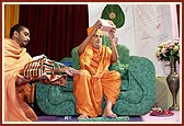 Swamishri inaugurates 'Shrimad Bhagwatam' cassette collection of 27 audio cassettes by Pujya Viveksagar Swami