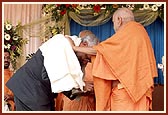 Shri Narendra Modi is blessed by Swamishri