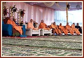 Swamishri and senior sadhus