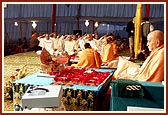 During his puja a mahapuja is being performed for the diksha of 6 youths from USA and UK