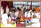 Devotees during the yagna