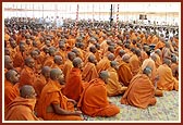 Sadhus during Swamishri's puja