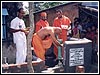 Pujya Bhagvatpriya Swami inaugurates the BAPS-built drinking water pump