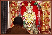 ... and then performs arti of Shri Ghanshyam Maharaj