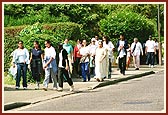 Men and women devotees from 7 to 93 years of age on the streets of London